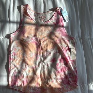 Cat & Jack Orange and Pink Tie-Dye Tank Top